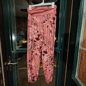 Floral Pink Women's Harem Pants